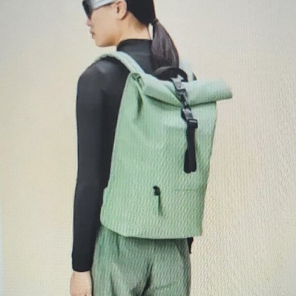 Rains Handbags - Rains rolltop rucksack backpack mineral color (Mint)  NWT